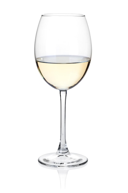 Foto bicchiere da vino bianco