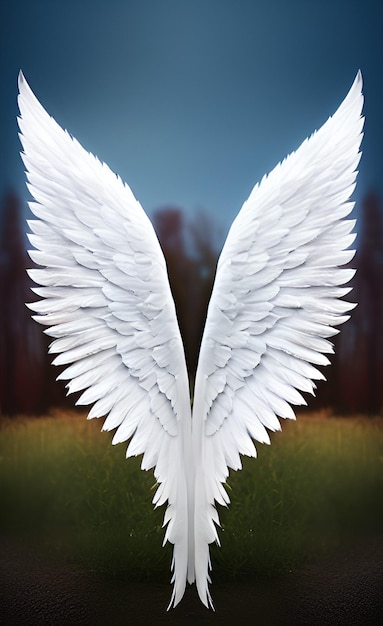 A white wing with the word angel on it