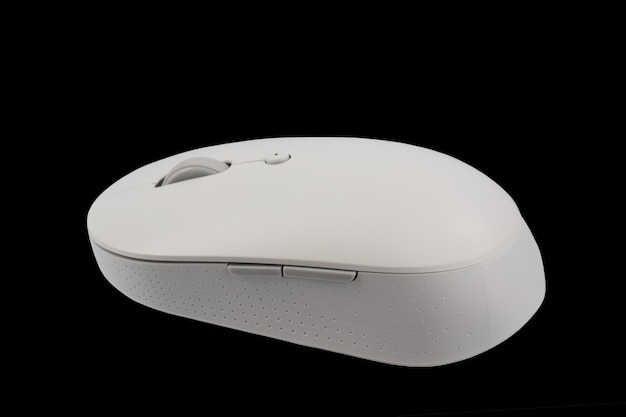 white wireless computer mouse with bluetooth isolated