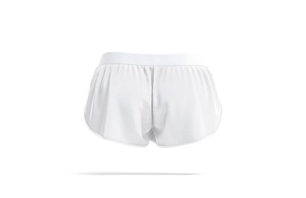 Photo white women shorts mockup breathable mini boxer for soccer uniform mock up nylon swimtrunks