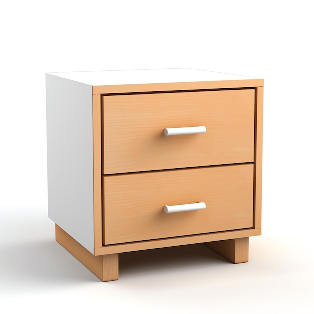 a white and wood drawer