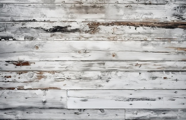 A white wood wall with a wooden plank that has been painted white.