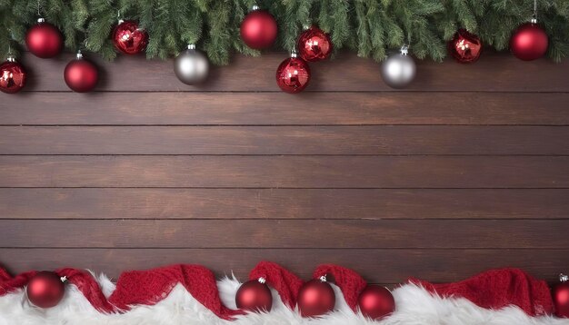 白い木製のクリスマスの背景 テキストの空きスペース 新年明けましておめでとうございます