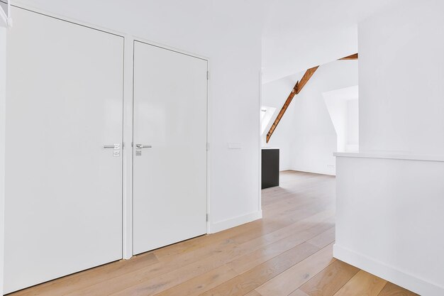 Photo white wooden door on table at home