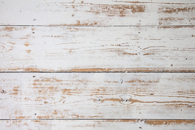 White wooden floorboards Distressed worn floorboard background painted white