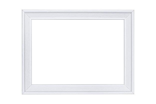 Photo white wooden frame on a white background