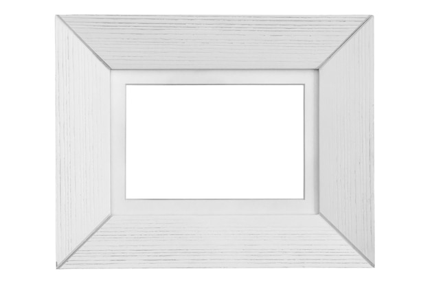 Photo white wooden picture frame