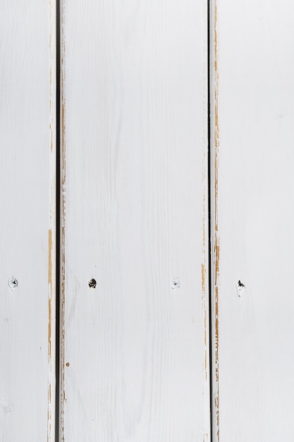 White wooden plank wall Vintage timber board background Rough grain hardwood material texture