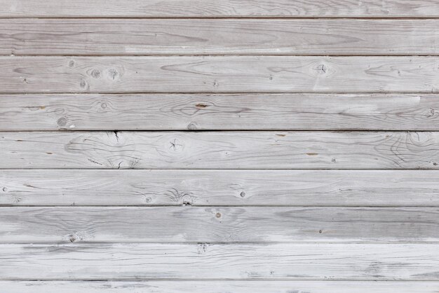 White wooden planks board flat fullframe background and texture