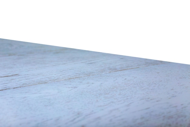 White wooden table on white background