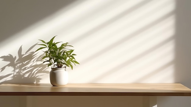 a white wooden table