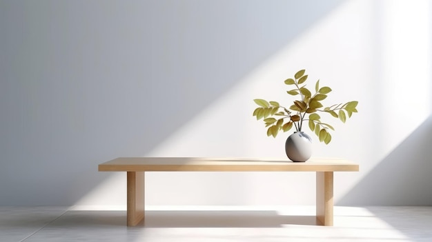 a white wooden table