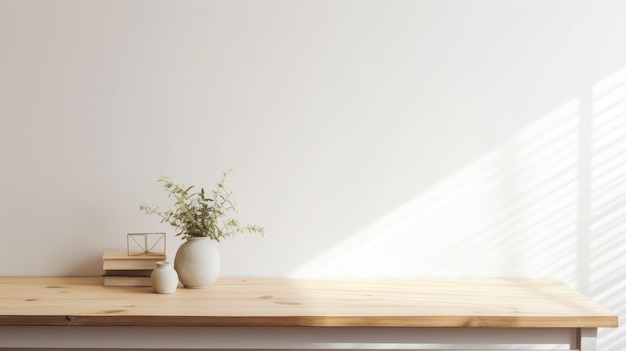 a white wooden table