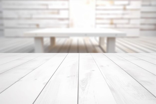 a white wooden table