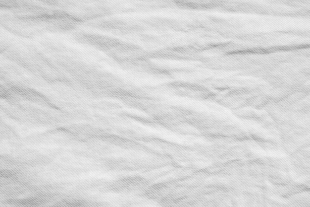 Белая морщинистая хлопковая рубашка, ткань, текстура, узор фона