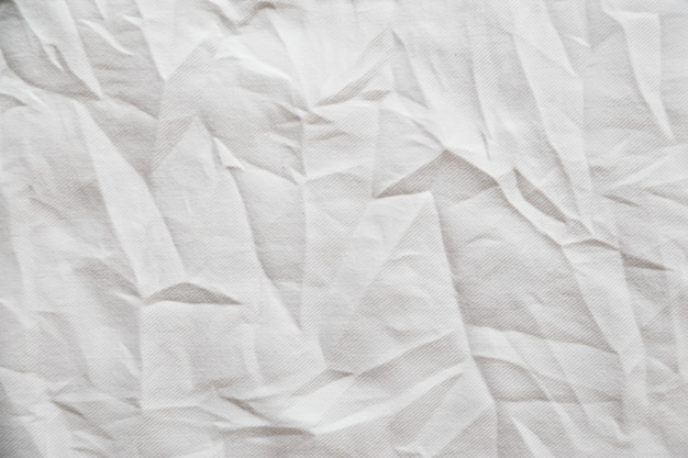 White wrinkled canvas cloth texture background