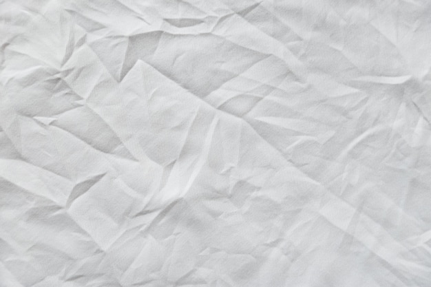 White wrinkled canvas cloth texture background