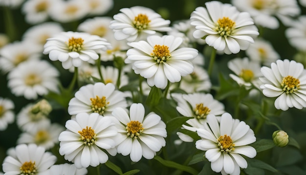 Фото Белый цветок зиннии в парке