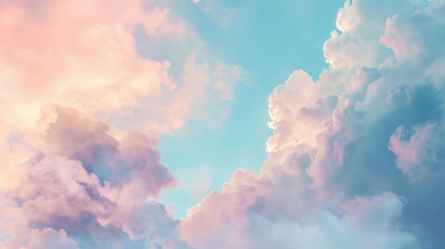 whiteblue and pale pink clouds