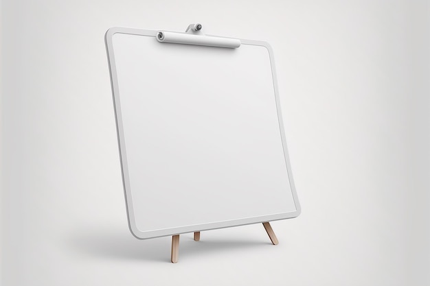 A whiteboard with a wooden stand for a product called the word art.