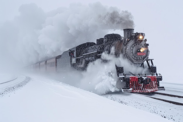 Whiteout Warriors Steam Engines Battling the Blizzard