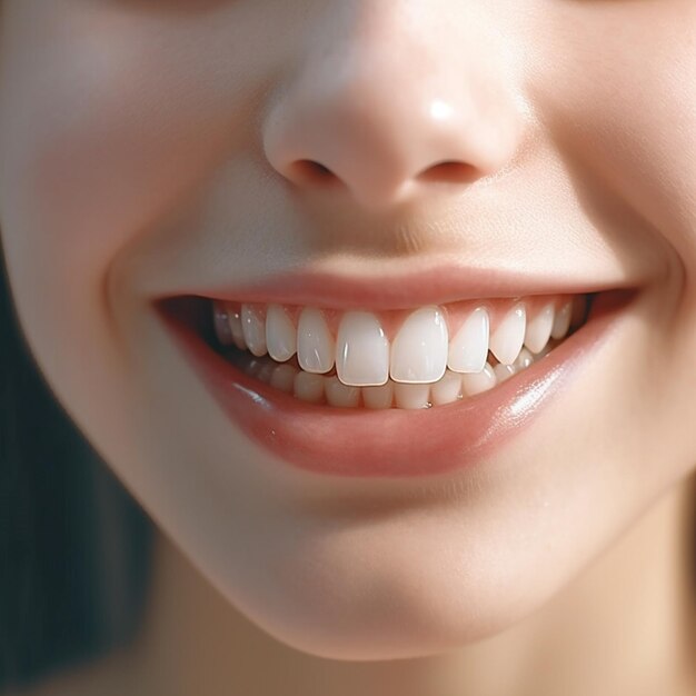 the whites teeth of a girl