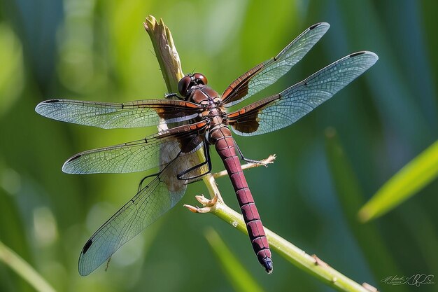 Whitetail Dragonfly Common art nature abstract