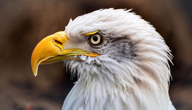 Whitetailed eagle over blurred background Haliaeetus albicilla Closeup photo