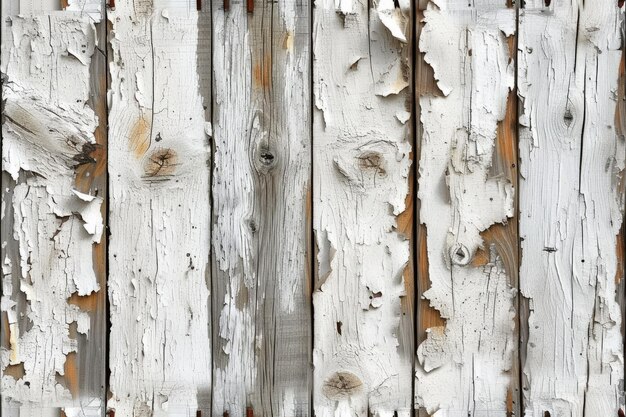 Whitewashed Weathered Wooden Fence Texture