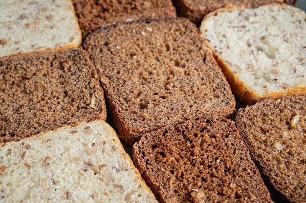 Whole-grain bread with visible detailed texture