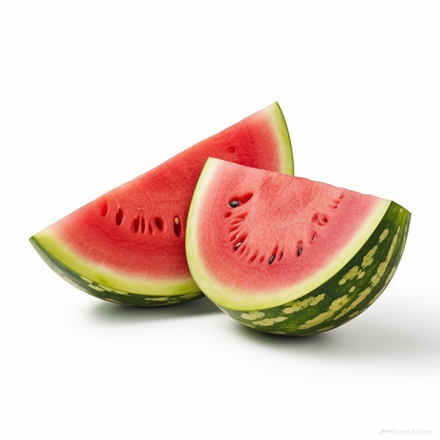 Whole and half watermelon isolated on white background watermelon isolated into white background