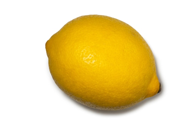 Photo a whole lemon on a white background citrus on the table lemon isolate