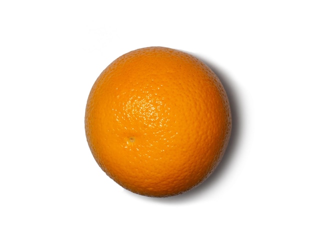 Photo whole orange on a white background fruit isolate juicy orange on the table