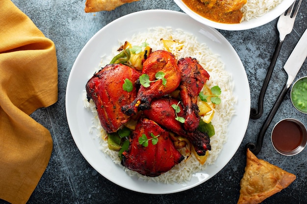 Whole tandoori chicken