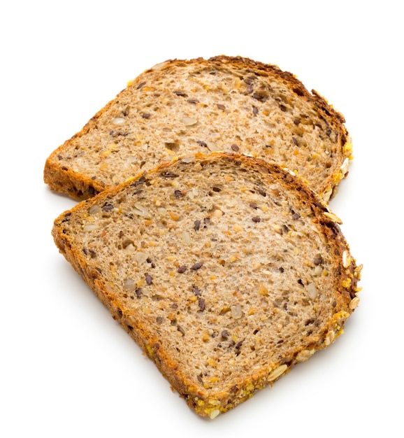 Whole wheat bread baked, bio ingredients, healthy with seeds.