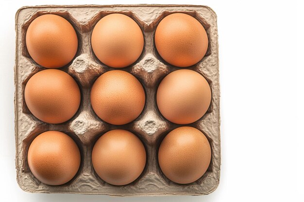 Wholesome image Fresh chicken eggs in a paper tray