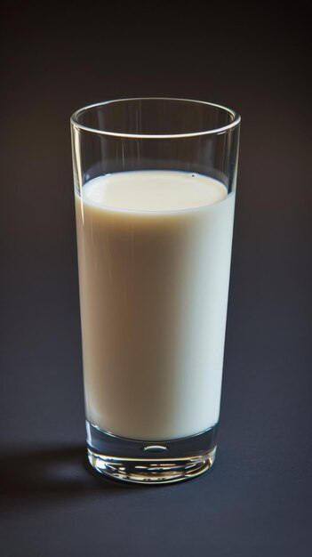 유리잔에 담긴 건강한 우유는 편안하고 영양을 주는 선의의 고전적인 상징입니다.