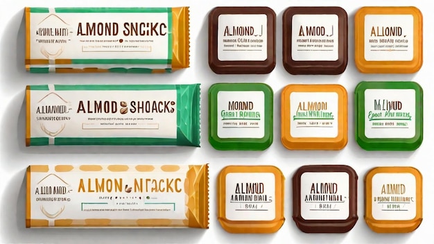 Photo wholesome and nutritious almond snacks