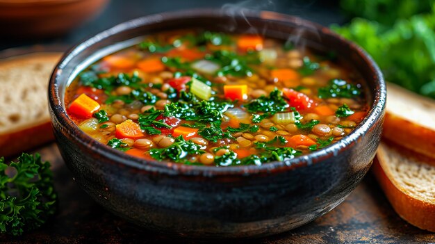 Wholesome Vegan Soup Vegetable Dinner