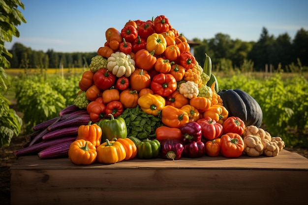 Photo wholesome veggie harvest photo