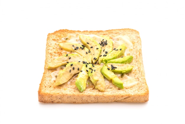 wholewheat bread toast with avocado