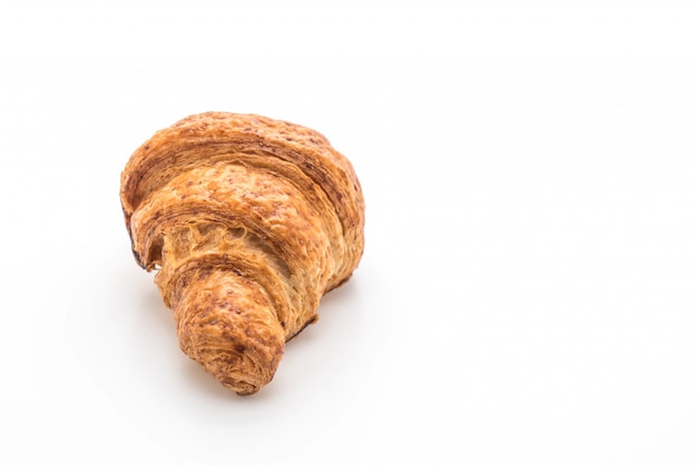 wholewheat croissant on white background