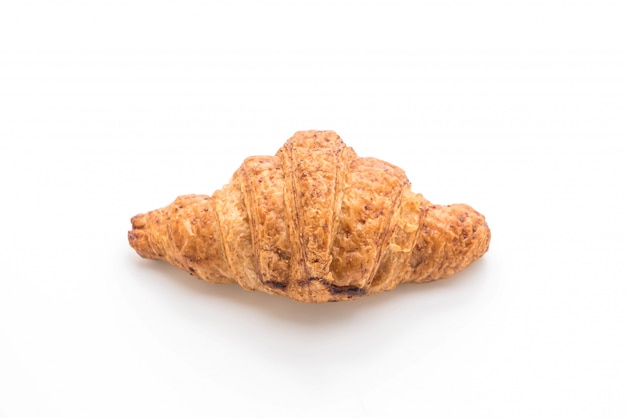 wholewheat croissant on white background