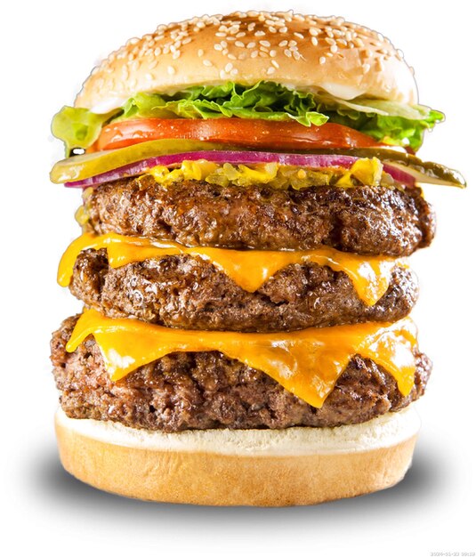 Foto whopper hamburger cheeseburger kip sandwich big king burger koning voedsel kaas recept