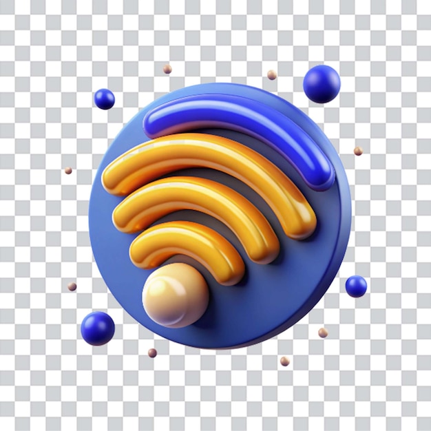 Символ Wi-Fi на фоне светящихся точек
