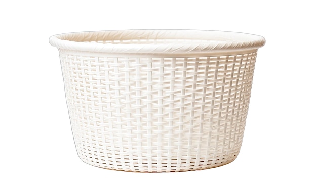 Wicker basket isolated in no background Clipping path