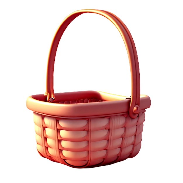 사진 색 바탕에 고립 된 wicker basket wicker basket