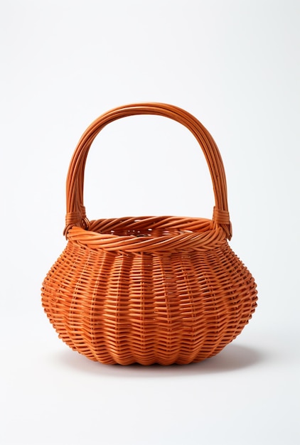 Wicker basket isolated