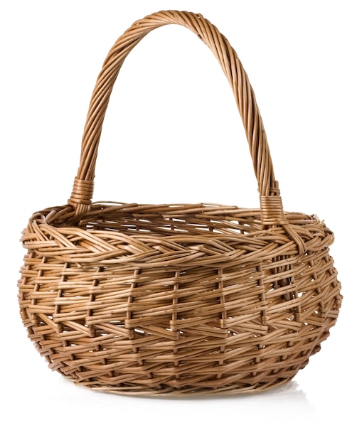 Wicker basket isolated