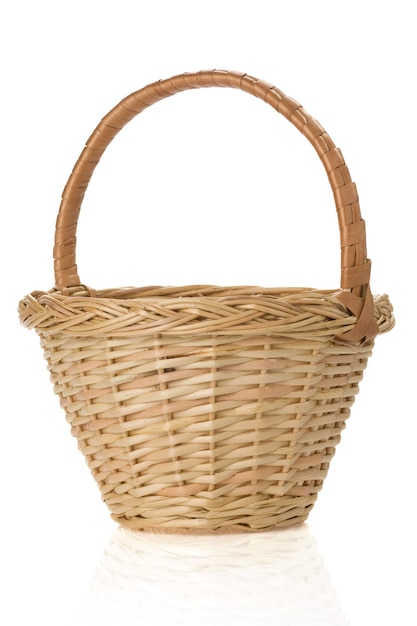 Wicker basket isolated